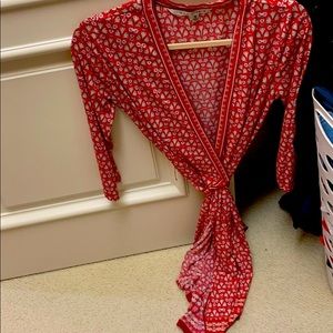 patterned wrap dress